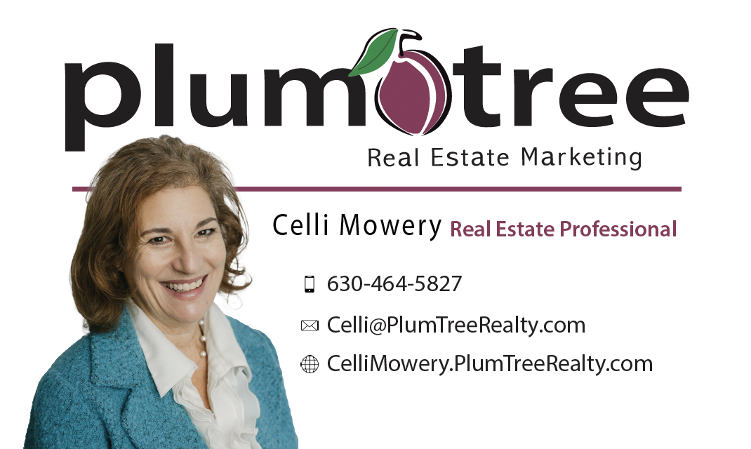 Celli Mowery, PlumTree Realty business card